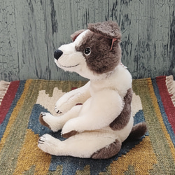 ぶちのわんこ（ショート）／テディベアタイプの犬のぬいぐるみ　約24cm 3枚目の画像