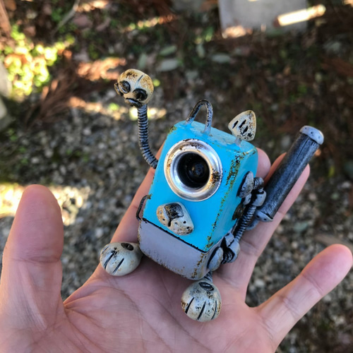 招き猫ロボット スカイブルー 立体・オブジェ 桂丸 通販
