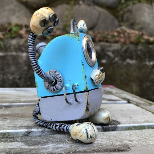 招き猫ロボット スカイブルー 立体・オブジェ 桂丸 通販