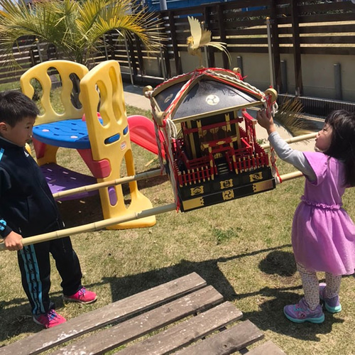 ハンドメイドの本格的軽量子ども神輿子ども神輿 【送料無料】 木製