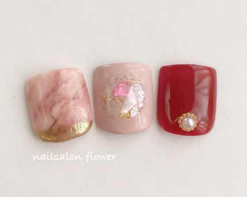 美品ピンク ネイルドリルセット•フットペダル付き N212》既成ネイルチップ24枚セット フット ペディ ピンク