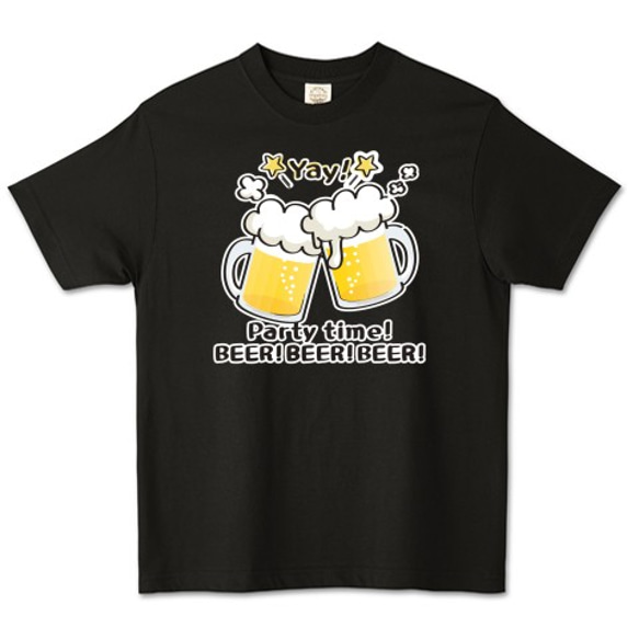 オーガニックコットンＴシャツ*CT125 BEER!BEER!BEER! 4枚目の画像