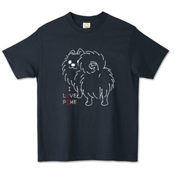 オーガニックコットンＴシャツ*CT83いつも見ているポメラニアンE_*I LOVE POME 3枚目の画像