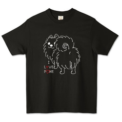 オーガニックコットンＴシャツ*CT83いつも見ているポメラニアンE_*I LOVE POME 4枚目の画像