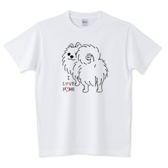 オーガニックコットンＴシャツ*CT83いつも見ているポメラニアンE_*I LOVE POME 7枚目の画像