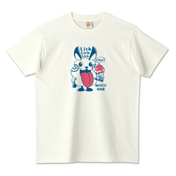 オーガニックコットンＴシャツ*CT123 モコモコラビット*Lick Lick Lick 1枚目の画像