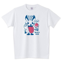 オーガニックコットンＴシャツ*CT123 モコモコラビット*Lick Lick Lick 5枚目の画像