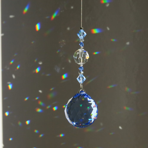 スワロフスキー　サンキャッチャー　クリスタル　ライトサファイア b08b465044b8823b1a9a67edb9ac7c