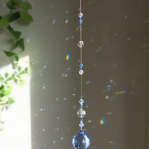 サファイアブルー スワロフスキークリスタル サンキャッチャー 30mm