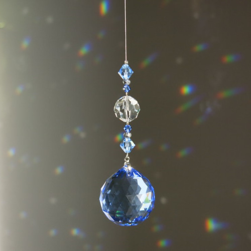 サファイアブルー スワロフスキークリスタル サンキャッチャー 30mm