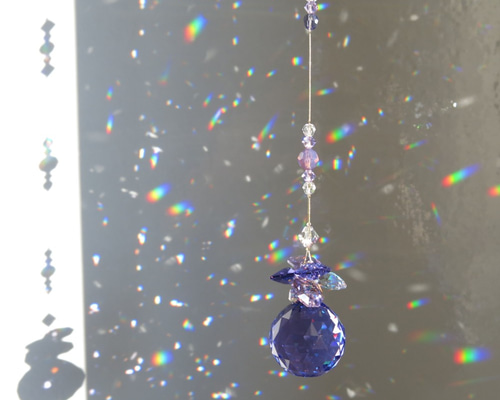 ちゃみブルーAB &バイオレットSWAROVSKI ✩.*サンキャッチャー ちゃみ様専用ブルーAB &バイオレットSWAROVSKI ✩.*サンキャッチャー