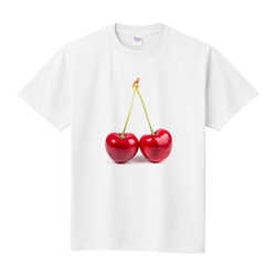 ■MARIMADE■リアルな好きなたべものTシャツ チェリー■さくらんぼ ティーシャツ 食べ物 フルーツ 好物 写真 2枚目の画像