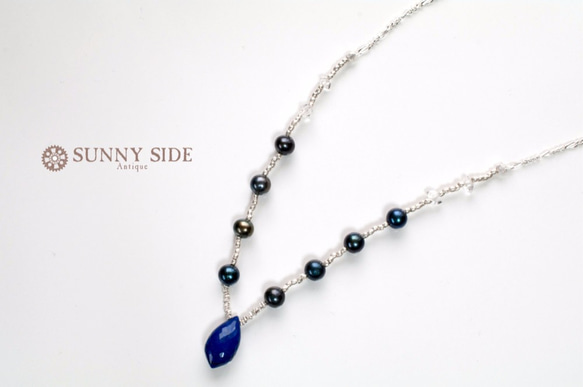 lapis lazuli necklace / ラピスラズリのシルバーネックレス silver925 1枚目の画像