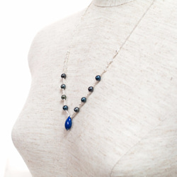 lapis lazuli necklace / ラピスラズリのシルバーネックレス silver925 4枚目の画像