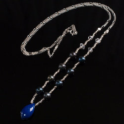 lapis lazuli necklace / ラピスラズリのシルバーネックレス silver925 5枚目の画像