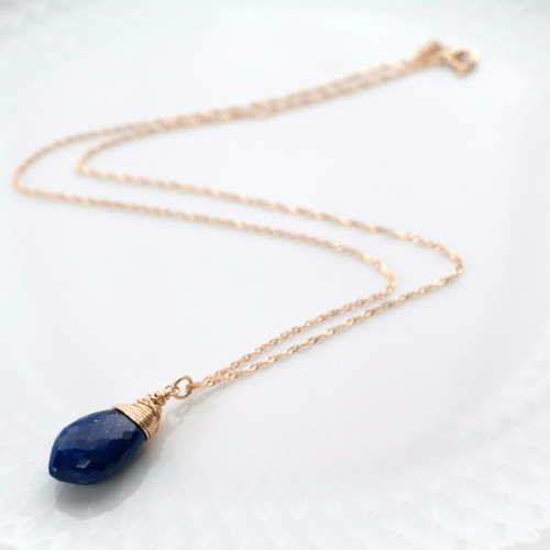 K18×lapis lazuli 極上ラピスラズリの18金ネックレス ネックレス