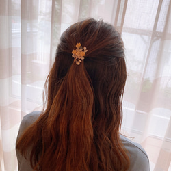 ⚪︎ラスト1点⚪︎ゴールド花束のポニーフック　ヘアアクセサリー　ヘアピン 5枚目の画像