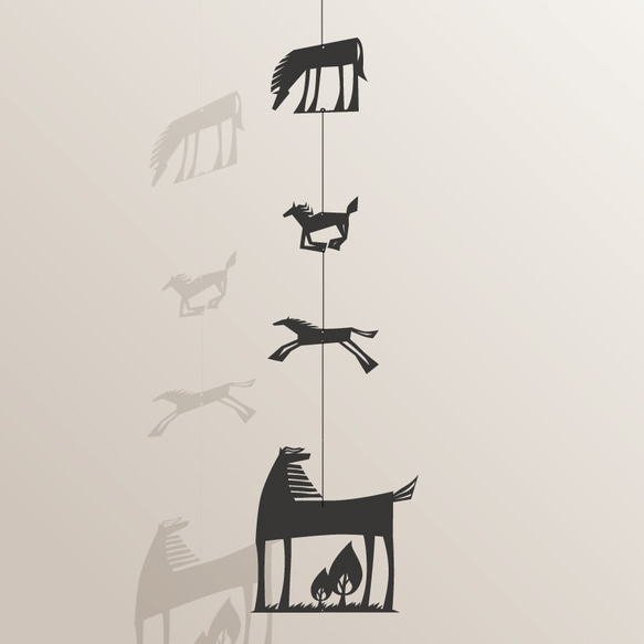 kirie-hanging---Horse（ペーパーオーナメント・ウマ） 1枚目の画像