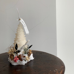 【早割・秋冬季節限定制作キット】Noël  candle クリスマスツリーキャンドル　Xmas 1枚目の画像