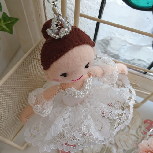 創作人形 バレリーナ 人形 古布 ハンドメイド