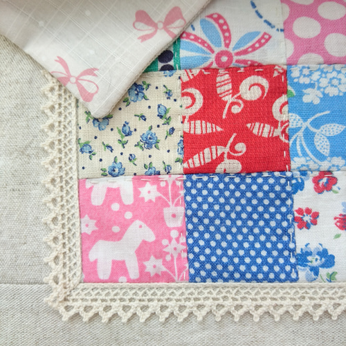 フィードサックパッチワークフリークロス＊フリーマット＊カバー