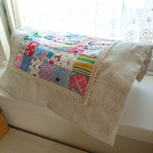 フィードサックパッチワークフリークロス＊フリーマット＊カバー