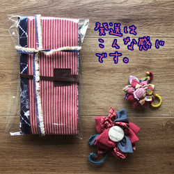 ★値下げ★柄遊び✳︎封筒型バッグ　B5ノートサイズ　小花柄 6枚目の画像