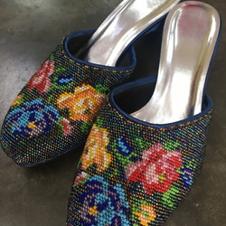 ◇ニョニャ ビーズ刺繍 サンダル◇ opened toes サンダル périple ぺ