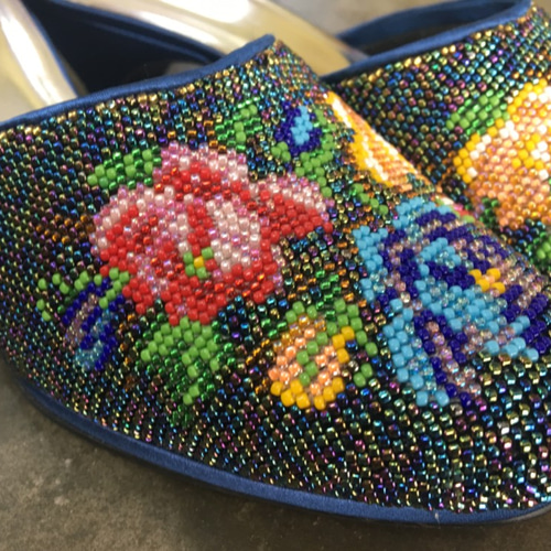 ◇ニョニャ ビーズ刺繍 サンダル◇ closed toes サンダル