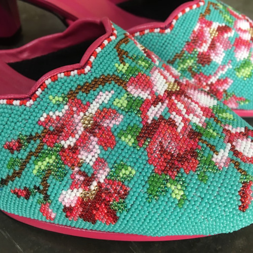◇ニョニャ ビーズ刺繍 サンダル◇ opened toes サンダル