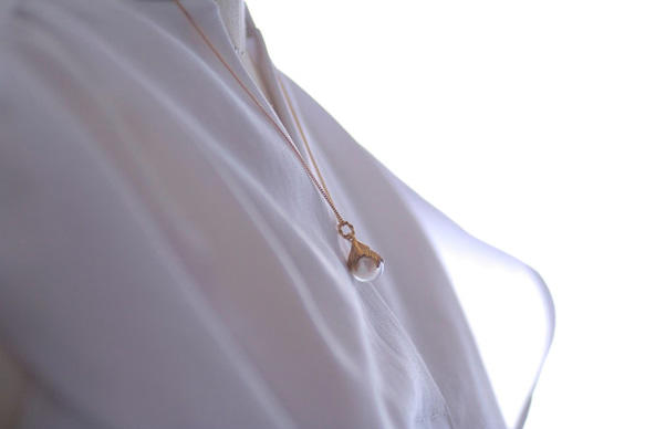人魚姫の涙の首飾り　10mm Gold 4枚目の画像