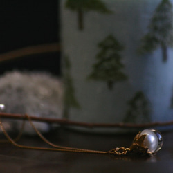 人魚姫の涙の首飾り　10mm Gold 3枚目の画像