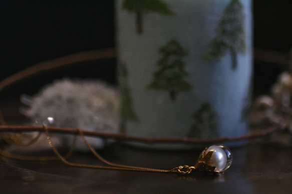 人魚姫の涙の首飾り　10mm Gold 3枚目の画像