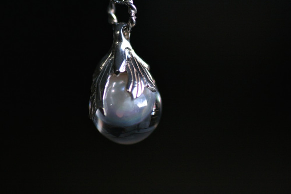人魚姫の涙の首飾り　10mm Silver(Silverコーティング) 2枚目の画像