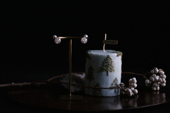 人魚の涙の耳飾り11mm/Post Titanium（ケシ真珠） 3枚目の画像