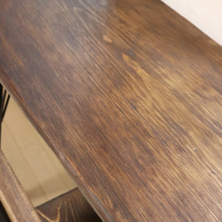 w1730　一枚板ヒノキ　カフェ カウンターテーブル　ダイニングテーブル　在宅デスク　テレワーク　アンティーク風 8枚目の画像