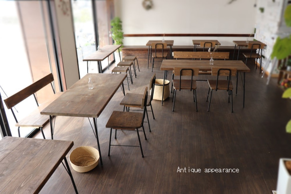 お店様向き用プラン　アンティーク風ダイニングテーブル・鉄脚アイアン　テーブル 5枚目の画像