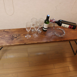 ベンチ【W1300×D230】アンティーク風ダイニングテーブル用ベンチ鉄脚アイアン 3枚目の画像