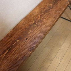 ベンチ【W1250×D230】アンティーク風ダイニングテーブル用ベンチ鉄脚アイアン 7枚目の画像