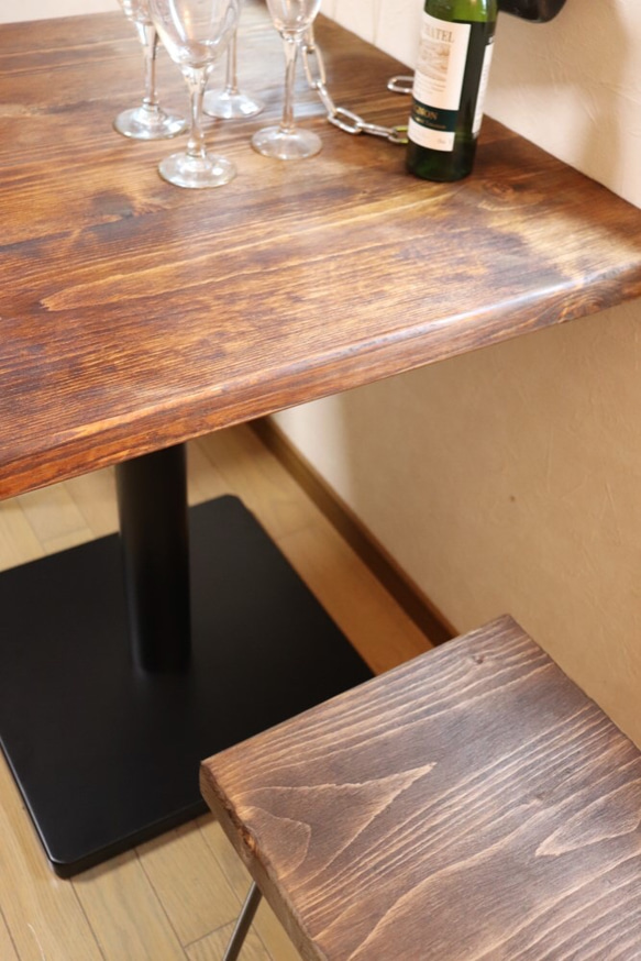 w700フラミンゴなコーヒーテーブル アイアン　シャビー調　店舗什器　お店用　什器備品 6枚目の画像