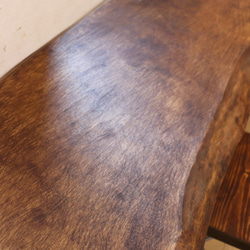 ｗ１７７０一枚板　樺桜（カバザクラ）カウンターテーブル　 カフェ ダイニングテーブル在宅勤務　テレワーク　アンティーク風 6枚目の画像