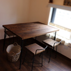 カフェ【サイズ約W1500×D800】アンティーク風ダイニングテーブル・鉄脚アイアン　テーブル 6枚目の画像
