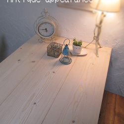 【サイズ約W1200×D700】アンティーク風ホワイト・ダイニングテーブル・鉄脚アイアン　 2枚目の画像