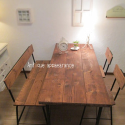 アンティーク風　ダイニングテーブル　カウンターテーブル ダイニングテーブル カウンター 幅160cm ハイタイプ スチール 4人掛け