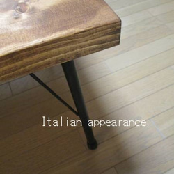 【サイズ約W1400×D700】アンティーク風ダイニングテーブル・鉄脚アイアン テーブル　座卓 ローテーブル 3枚目の画像