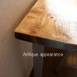 新色【サイズ約W1300×D460】リビングカウンター　アンティーク風ダイニングテーブル・角鉄脚アイアン　テーブル 2枚目の画像