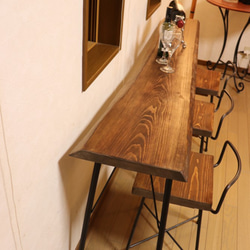 ヒノキ【約ｗ1600】在宅勤務　テレワーク店舗什器　ダイニングテーブル　カウンターテーブル 4枚目の画像