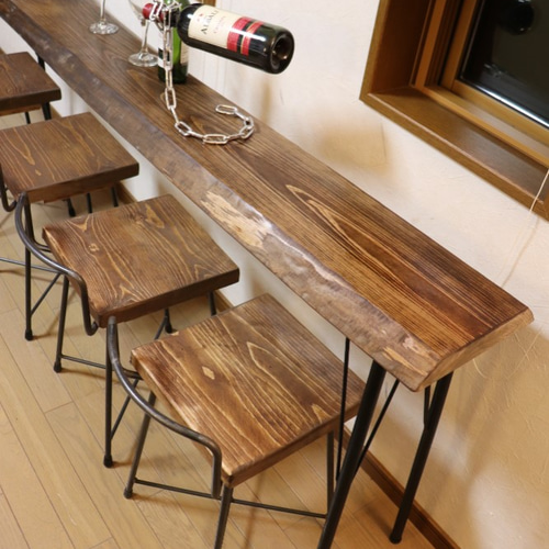 ひの木【約w1910】一枚板ヒノキお店様やテレワークなどに バー