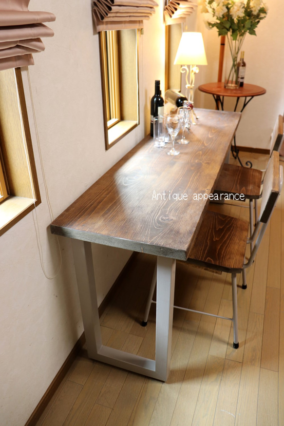 【サイズ約W1600×D460】サンディーブラウン　カウンター　カウンターテーブル　ダイニングテーブル 1枚目の画像