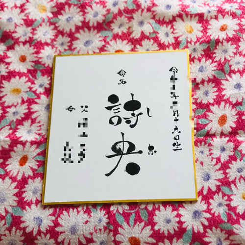 ☆オーダー作品☆色紙 命名書 命名ボード 筆文字アート - メルカリ